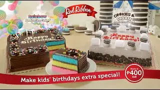 Red Ribbon Rainbow Dedication Cake and Cookies & Cream Dedication Cake