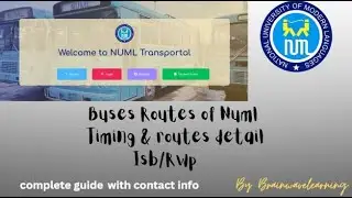 Buses Routes of Numl | Isb/Rwp | timings & routes with contact information