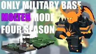 Only Using Military Base for Molten Mode Trio Trimph | TDS | Tower Defense Simulator