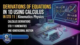 Derivations of equations of motion in 1D using Calculus | STD 11 Kinematics Physics