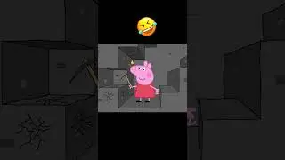 Peppa plays Minecraft in real life