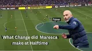 What Tactical changes did Enzo Maresca make at Halftime that saw Chelsea Destroy Wolves 6-2