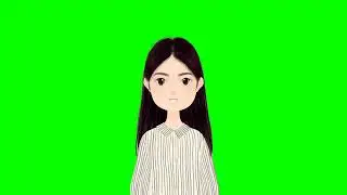 girl talking green screen free use