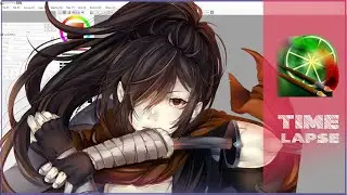 【Timelapse】Spider Lily | Painttool Sai 🎋