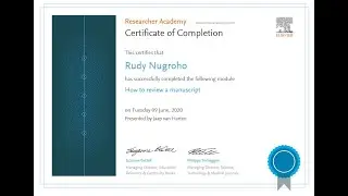 #3. hanya 3 langkah mendapatkan Certificate of Completion  Elsevier (Researcher Academy)