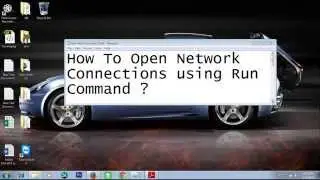 How to open network connections using run command
