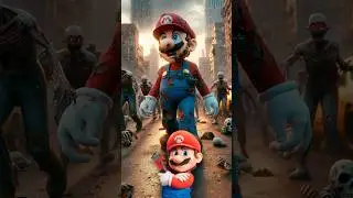 Attack in Mario's zombie world🧟‍♂️ #supermario #mario #mariobros #luigi #princess #funny #cartoon