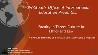 Faculty in Three Faculty-Led: Culture in Law and Ethics