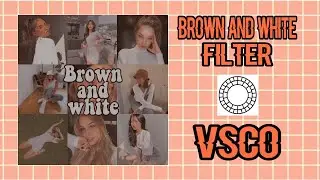VSCO TUTORIALS| BROWN AND WHITE FILTER