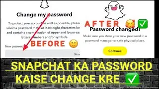 how to change Snapchat password||स्नैपचेट का पासवर्ड कैसे चेंज करे? #snapchat #youtube