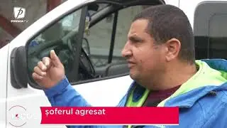 Microbuz plin cu pasageri, atacat în trafic
