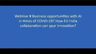 Webinar 23 - Business opportunities with AI in times of COVID-19?