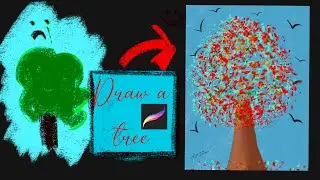 How to draw a tree in Procreate in just 3 minutes! Illustration | #procreatewithanika