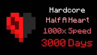 I Beat Hardcore Minecraft at 1000x Speed on Half A Heart