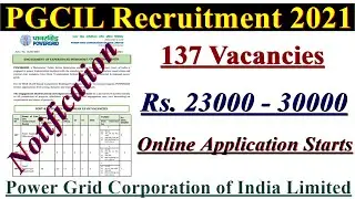 PGCIL Recruitment 2021 | Latest Jobs  | Today Job News | August Vacancy ||