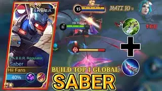 BUILD DAN EMBLEM SABER TERSAKIT 2023 SEKALI ULTI MATI? BUILD TOP GLOBAL SABER? MOBILE LEGENDS