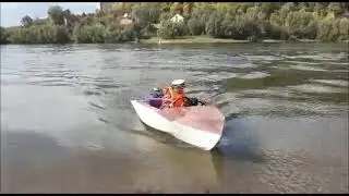 Испытание мотолодки  Сарган