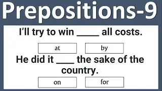 Prepositions Quiz #9 | Grammar Test