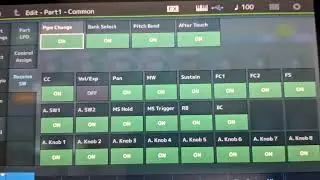 YAMAHA MODX7 - Desativando pedal de volume/expressão e outros controles.