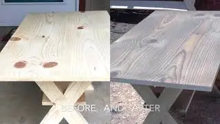 White-Washed #Driftwood Coffee Table Finish #Tutorial