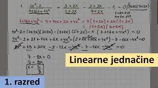 Linearne jednačine zadaci za 1 razred srednje škole