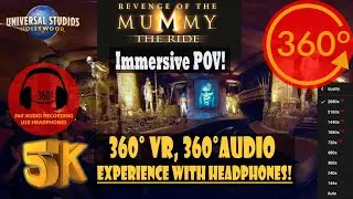 Revenge of the Mummy The Ride, Immersive VR! - Universal Studios Hollywood [5K 360° | 360° Audio]