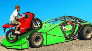 GTA 5 STUNTS MIT RAMPENAUTO & MOTORRAD! (GTA 5 Online)