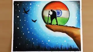 Easy Republic Day Drawing for Beginners with Pastel || Independence Day Drawing