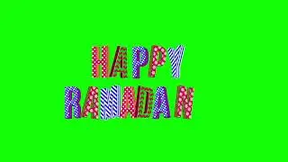 Happy Ramzan Text Animation in Chroma Key
