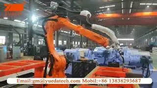 Yueda robot welding station test for Indonesia client