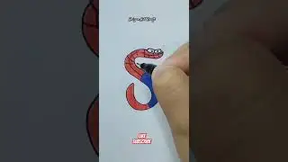How to draw ALPHABET LORE SPIDERMAN (S) #shorts #alphabetlore #spiderman