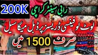 Rabi Center Tariq Road !! Fancy Dresses 3 Peice Rs 2000 & 1500 Only Chiffon Organza Velvet Shawl
