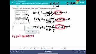 ALEKS: Finding a molecular formula from molar mass and elemental analysis