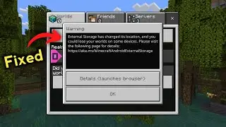 External Storage has changed its location, Minecraft External External Storage Error Fix