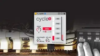 cycle with solenoids on piano - max for live device