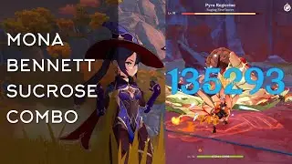 Mona Bennett Sucrose Combo Guide - Genshin Impact - 100K+ damage