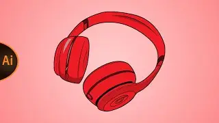 Adobe Illustrator tutorial for Beginners - Headphone vector illustration