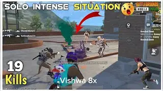 19 KILLS🔥 - intense situation solo vs squad😲 - Pubg mobile lite