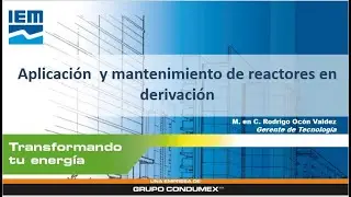 WEBINAR IEM – APLICACIÓN Y MANTENIMIENTO DE REACTORES EN DERIVACIÓN