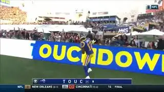 Brandin Cooks Gives Football To Floyd Mayweather After Touchdown (Rams vs Seahawks)
