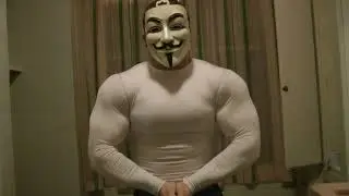 Mutant Teen Bodybuilder Flexing in White Long Sleeves Tight Shirt HIGH