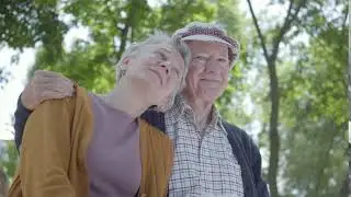Cute old couple in a park [ VALENTINES SPECIAL]