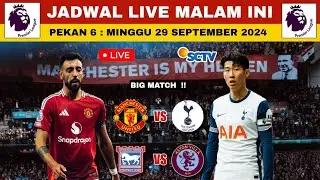 Jadwal Liga Inggris Malam Ini Live SCTV | Man United vs Tottenham | Klasemen Liga Inggris 2024
