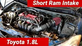Toyota Matrix 1.8l Custom Short Ram/Cold Air Intake Build + Sound
