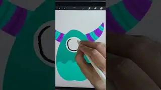 EASY digital illustration tutorial in Procreate-Draw a cute fairy tale creature! #procreate #shorts