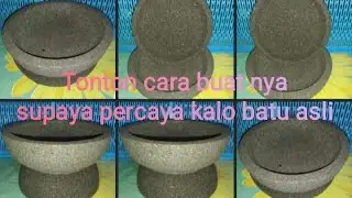 proses pembuatan cobek atau coet batu asli sistem bubut
