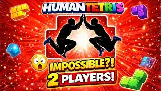 2 players HUMAN TETRIS - With acrobatic elements | CO-OP  |  Immersive Interactive Warm Up | 4K HARD
