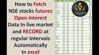 How to import and Record NSE stock Futures live data from new nse website automatically in excel
