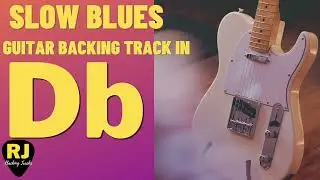 Slow Blues Guitar Backing Track in Db