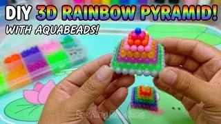 DIY 3D Rainbow Pyramid with Aquabeads! 🌈 | Oddly Satisfying Craft